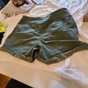 Time and Tru Green XL Ladies Cuff Shorts Good Cond